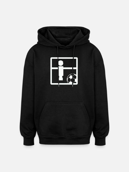 Fußball Soccer Kicker - Oversized Unisex Hoodie - black