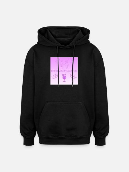 Sei frei laut und wunderVOLL - Oversized Unisex Hoodie - Schwarz