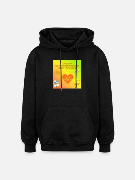 Krankenschwester im Urlaub Humor - Oversized Unisex Hoodie - Schwarz