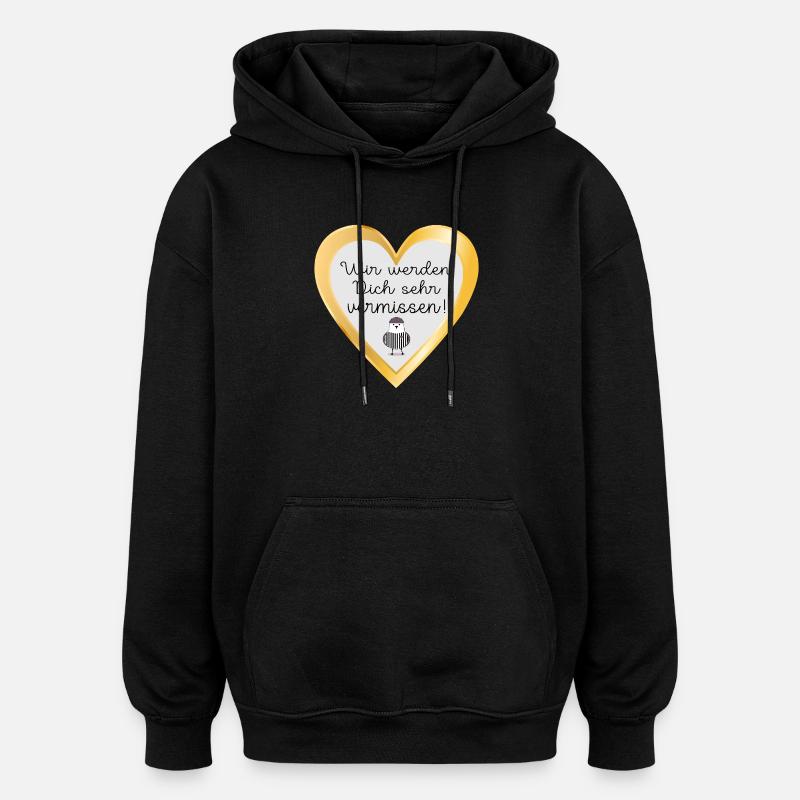 ABSCHIED MÖWE - Oversized Unisex Hoodie - Schwarz