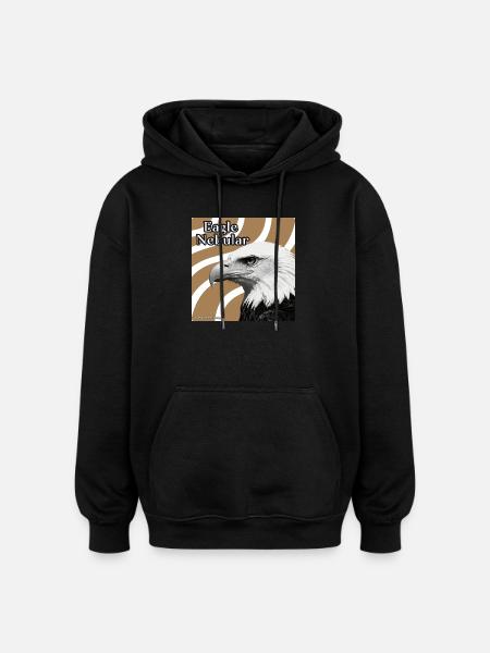 Eagle Nebular Portrait - Oversized Unisex Hoodie - black