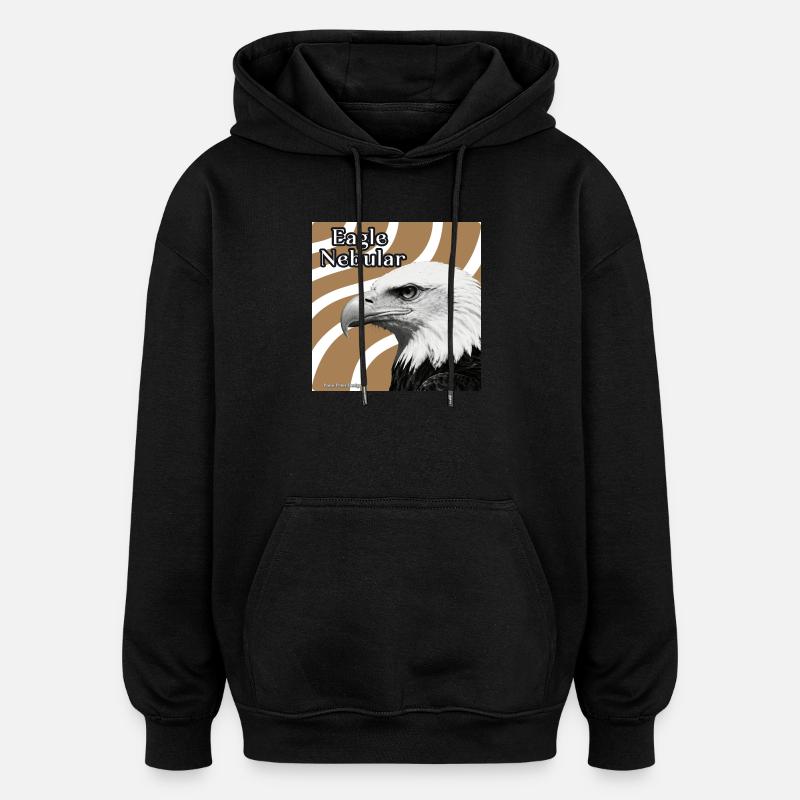 Portrait nébulaire de l’aigle - Sweat à capuche oversize unisexe - noir