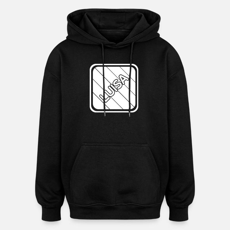 Luisa as a first name - Oversized Unisex Hoodie - black