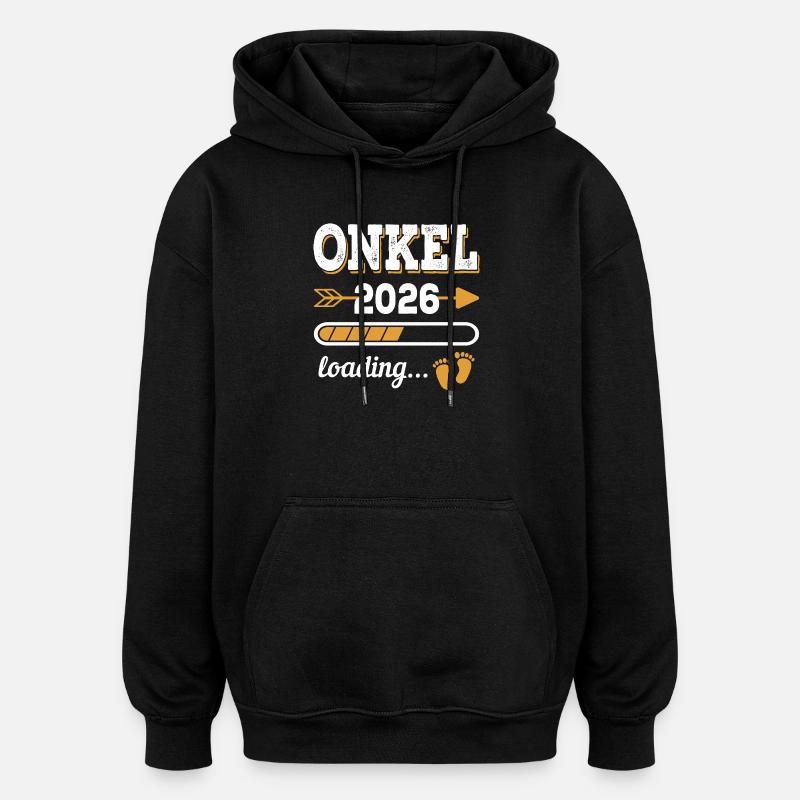 Uncle 2026 Loading Future Uncle Gift - Oversized Unisex Hoodie - black