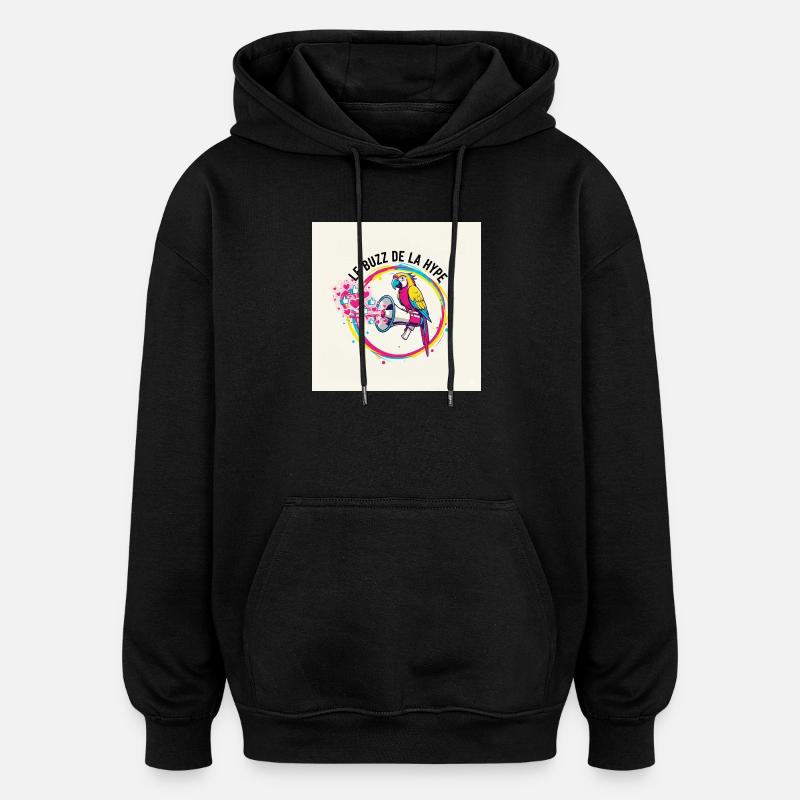 Parrot Buzz - Oversized Unisex Hoodie - black