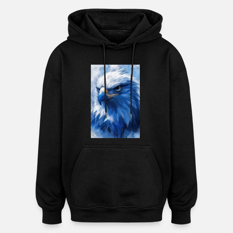 Illustration of a eagle - Sweat à capuche oversize unisexe - noir