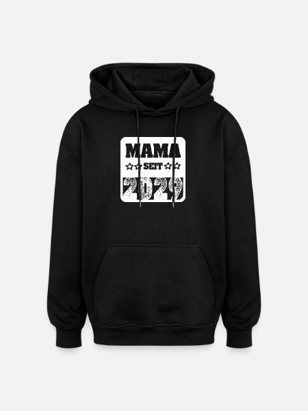 Maman 2029 - Sweat à capuche oversize unisexe - noir