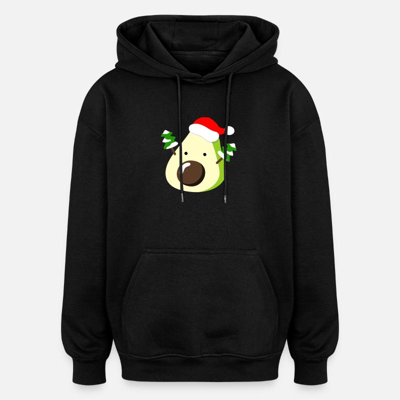 Avocat – Noël - Sweat à capuche oversize unisexe - noir