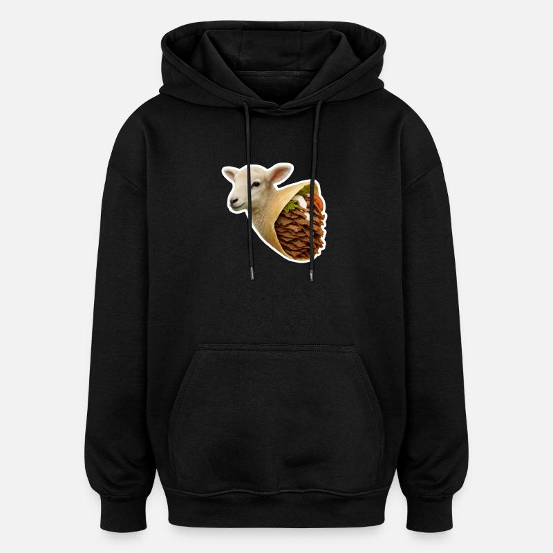 Fleischkonsum | Döner Lamm - Oversized Unisex Hoodie - Schwarz