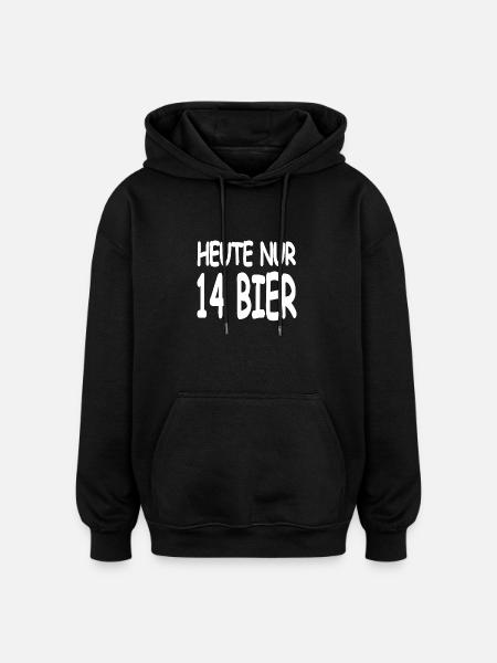 Bier - Oversized Unisex Hoodie - Schwarz