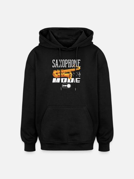 Saxophone - Oversized Unisex Hoodie - black