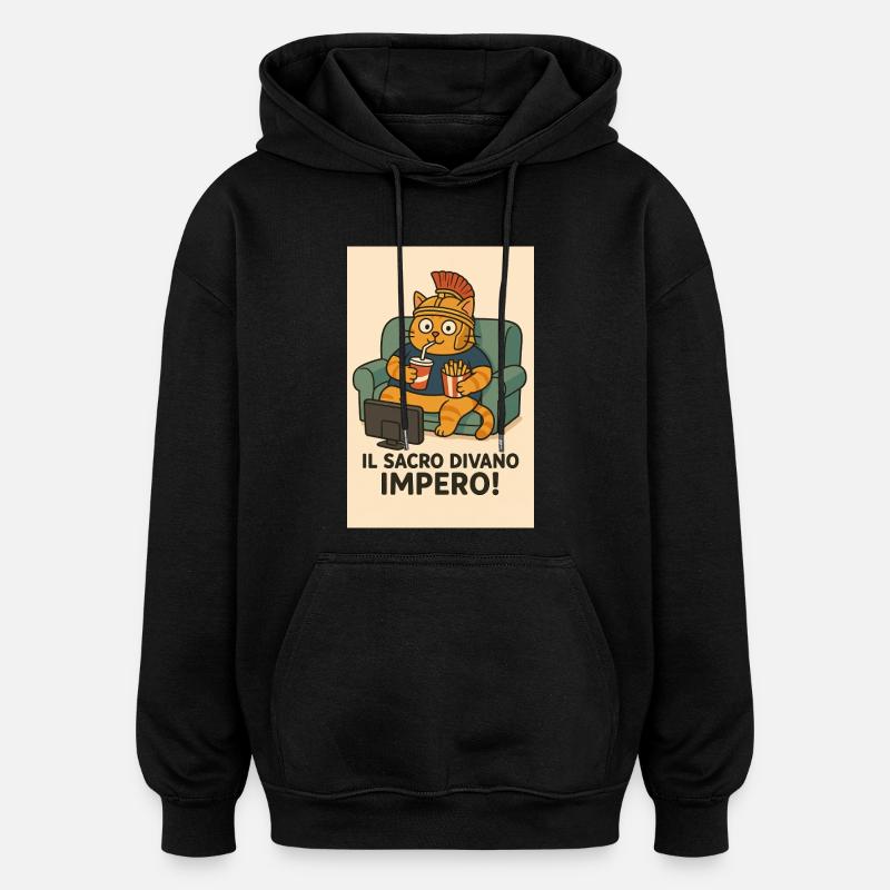 Sacro_divano_Impero - Sweat à capuche oversize unisexe - noir