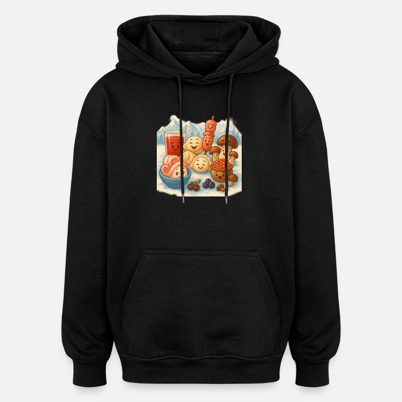 Extrême Nord - Sweat à capuche oversize unisexe - noir