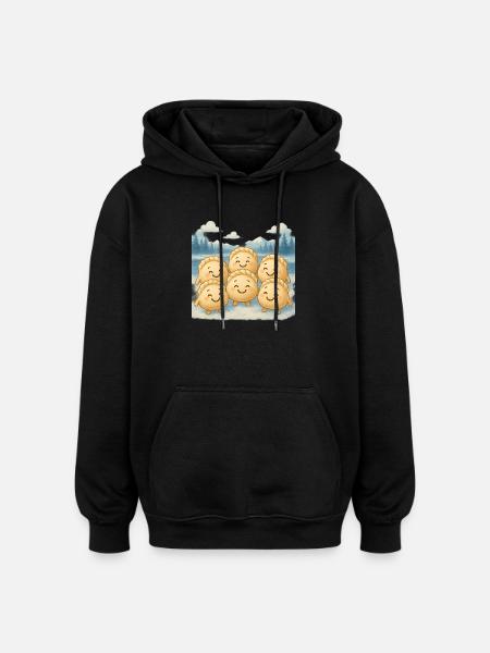 Pelmeni Further North - Oversized Unisex Hoodie - black