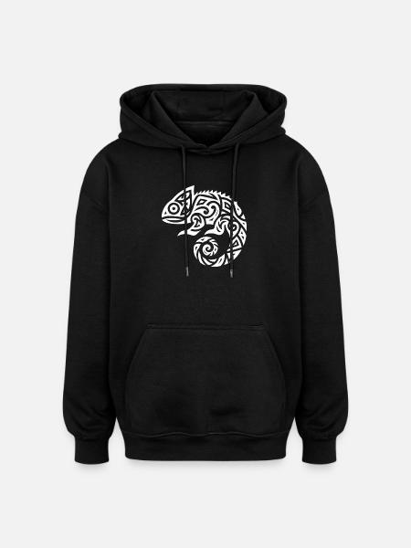Chameleon Tattoo Disguise - Oversized Unisex Hoodie - black
