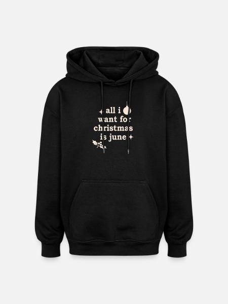 Ugly Christmas Motif - Oversized Unisex Hoodie - black