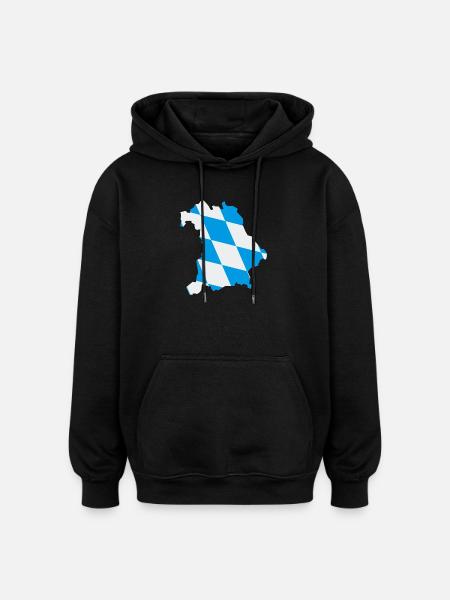 Bundesland Bayern - Oversized Unisex Hoodie - Schwarz
