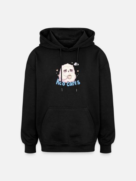 Hoo Cares – Sweet Owl Coffee - Oversized Unisex Hoodie - black
