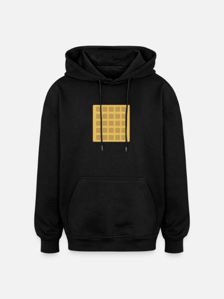 Waffles - Oversized Unisex Hoodie - black