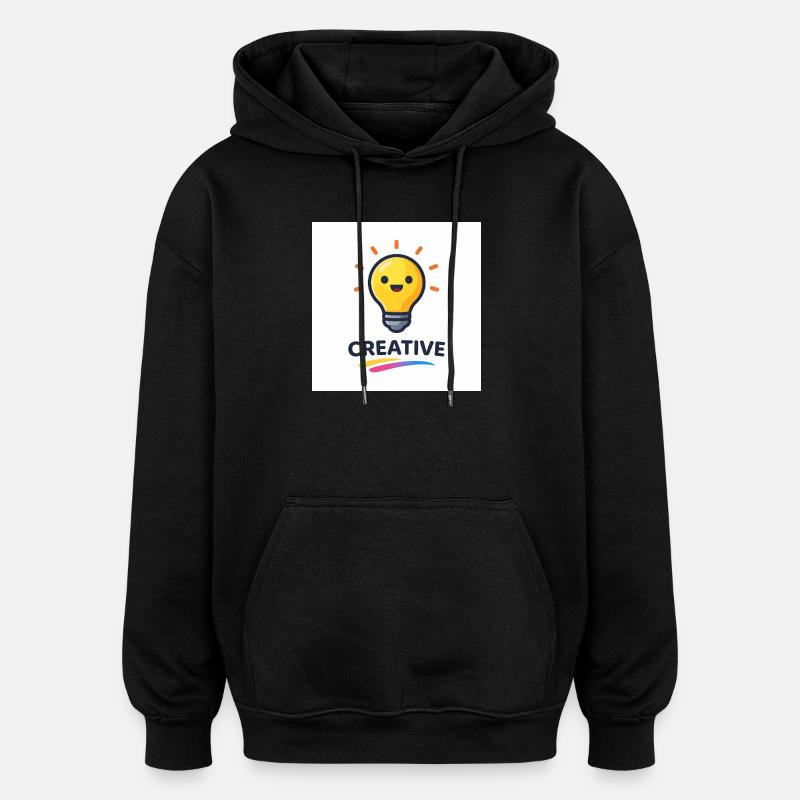 Creative flash of light design - Oversized Unisex Hoodie - black