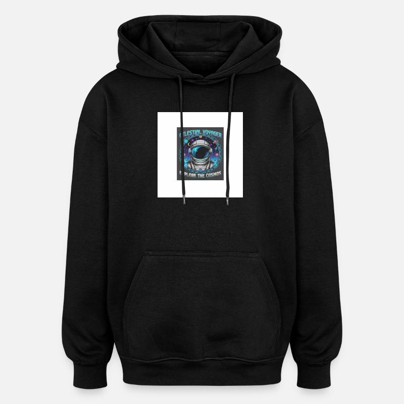 Celestial Voyager Explore Cosmos - Oversized Unisex Hoodie - black