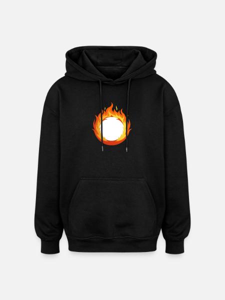 Ring of Fire - Oversized Unisex Hoodie - black