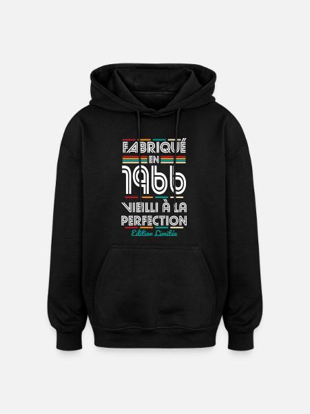 1966 – Made – Aged to perfection - Oversized Unisex Hoodie - black