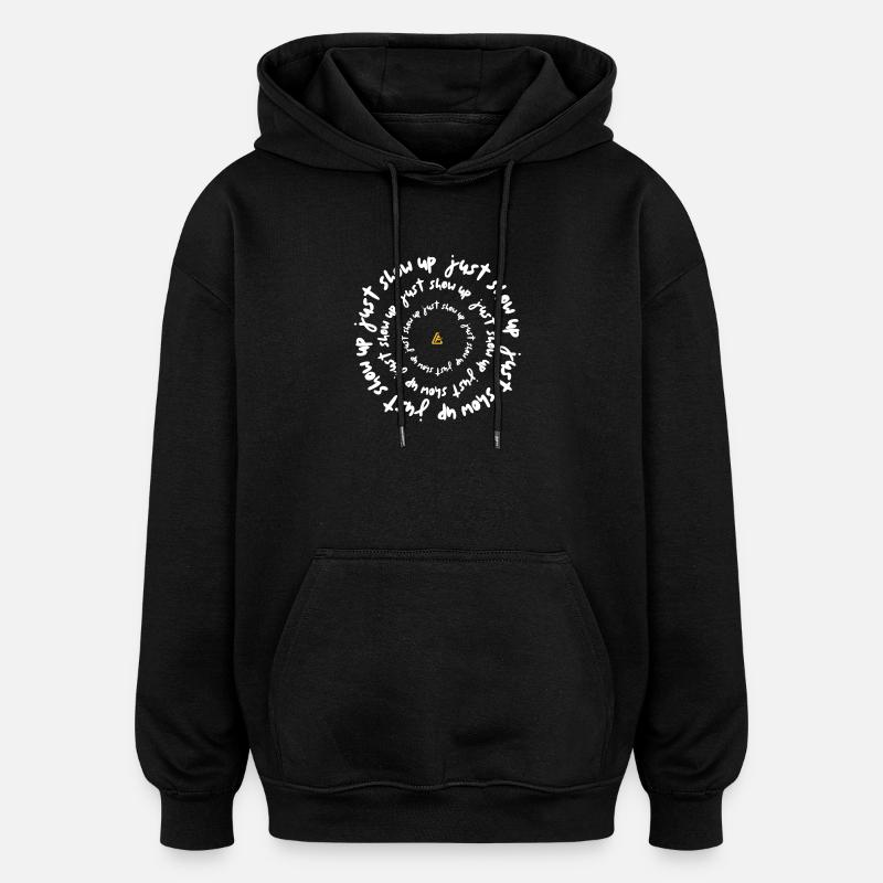 Einfach erscheinen – Disziplin-Mindset-Design - Oversized Unisex Hoodie - Schwarz