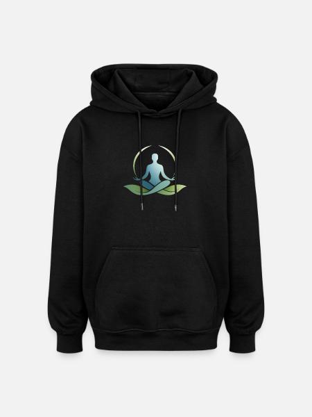 Nature Yoga Symbol – Balance and Calm - Oversized Unisex Hoodie - black
