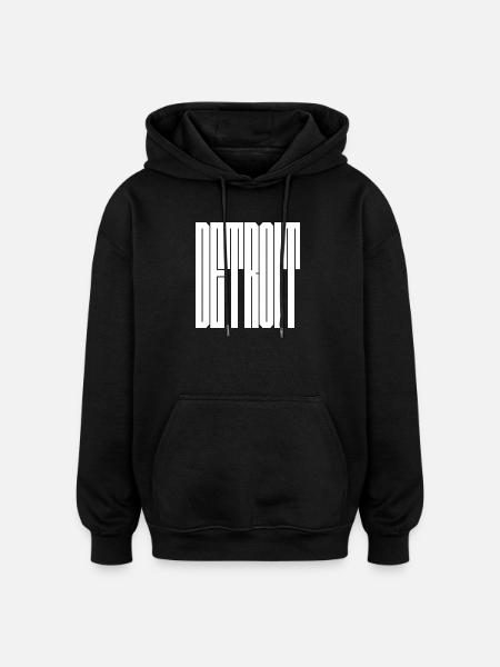 Detroit USA City logo - Oversized Unisex Hoodie - black