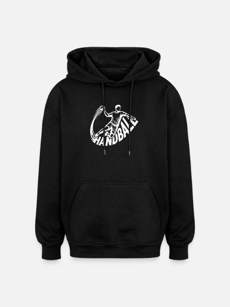 Joueurs de handball - Sweat à capuche oversize unisexe - noir