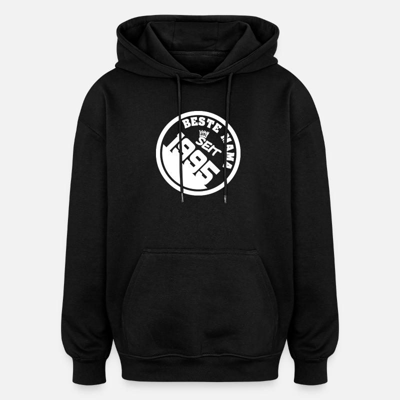 1995 - Sweat à capuche oversize unisexe - noir