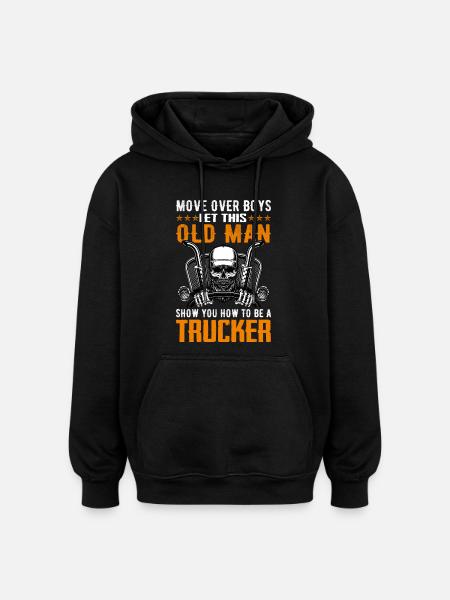 Camionneur - Sweat à capuche oversize unisexe - noir