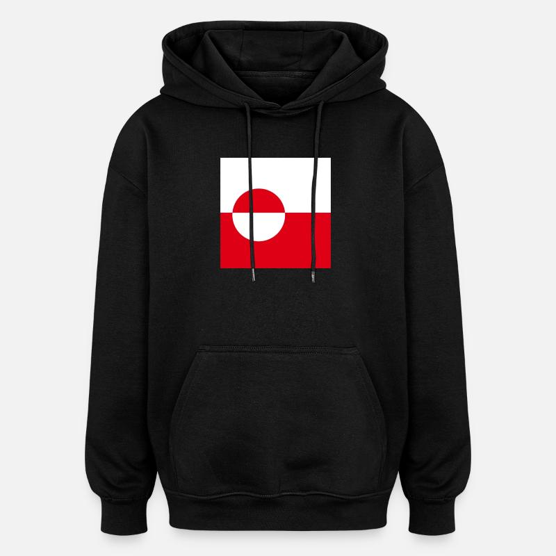 Grönland - Oversized Unisex Hoodie - Schwarz
