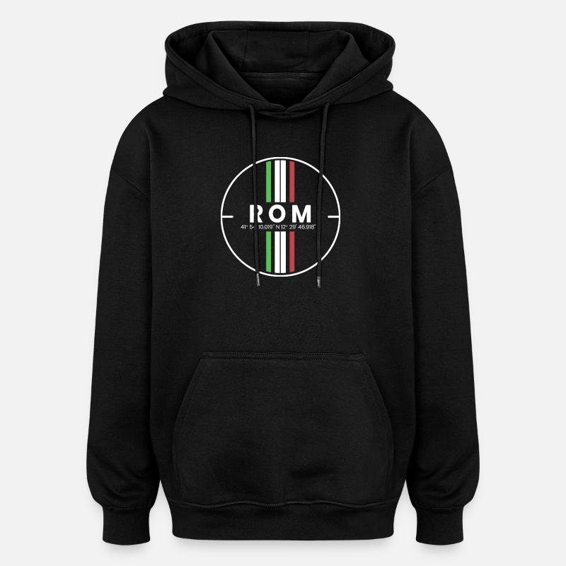 Rome Coordinates - Oversized Unisex Hoodie - black