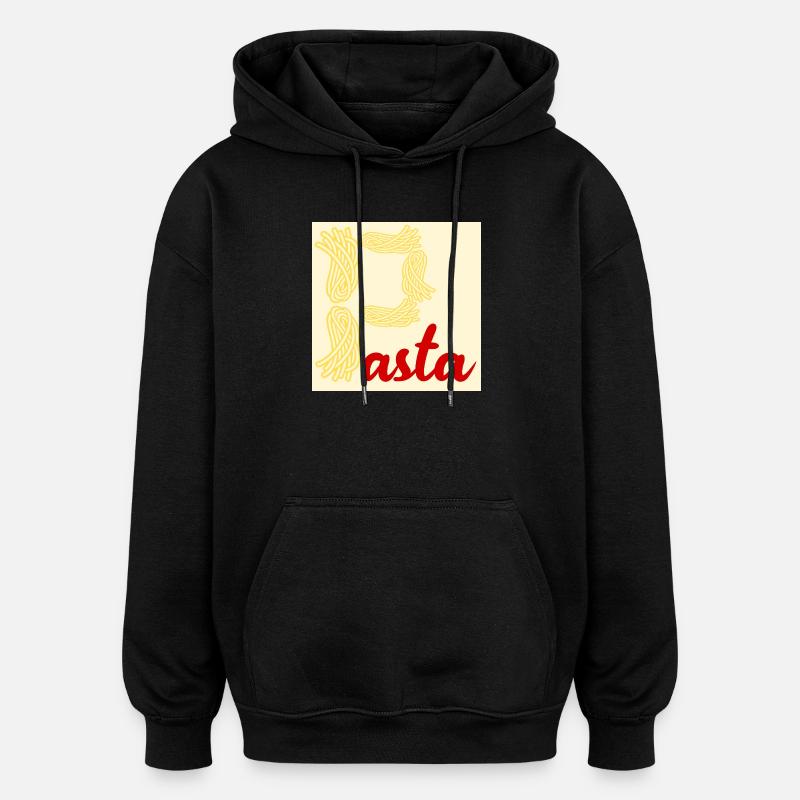 Pasta Nudeln Lieblingsessen - Oversized Unisex Hoodie - Schwarz