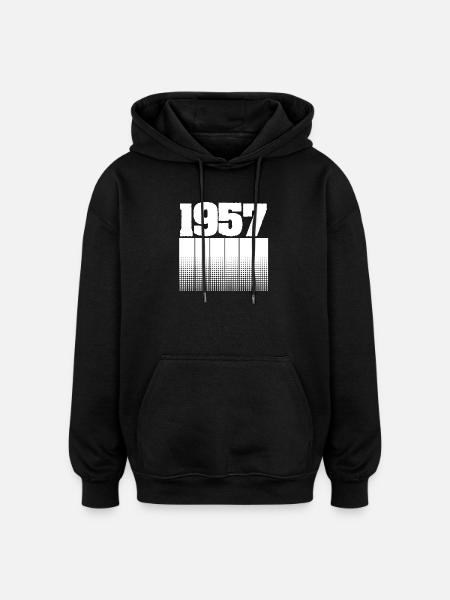 1957 1957 - Oversized Unisex Hoodie - black
