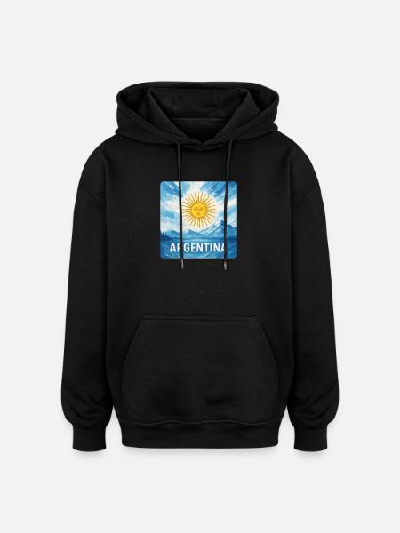 Argentinien Reise Design - Oversized Unisex Hoodie - Schwarz