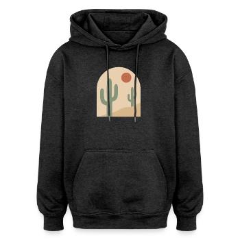 Desert Arch Serenity - Oversized Unisex Hoodie - charcoal grey - Front - Noah (186cm)