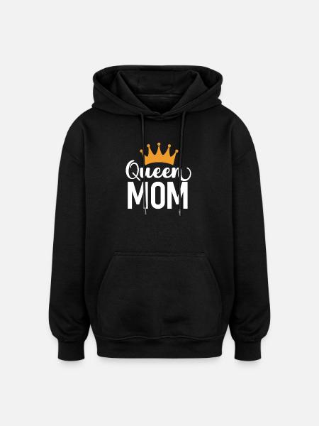 Queen Mom - Oversized Unisex Hoodie - black