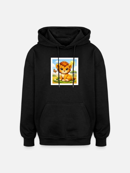 Sunny der kleine Löwe - Oversized Unisex Hoodie - Schwarz