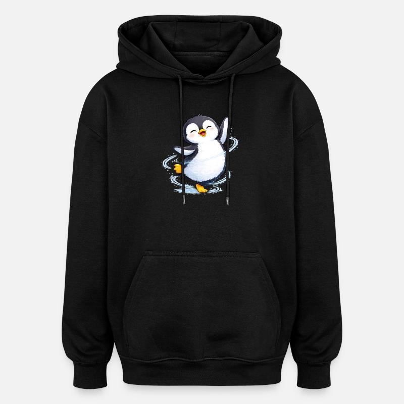 Pingouin dansant - Sweat à capuche oversize unisexe - noir