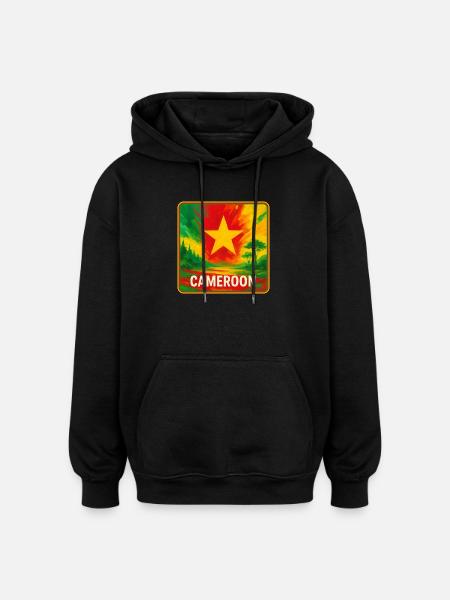 Kamerun Reise Design - Oversized Unisex Hoodie - Schwarz