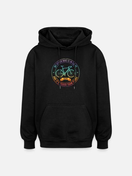 Calpe Bike Rivalry Tee - Oversized Unisex Hoodie - black