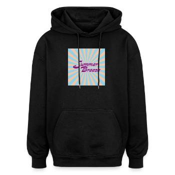 Summer Breeze Retro Typo - Oversized Unisex Hoodie - Schwarz - Vorne - Noah (186cm)