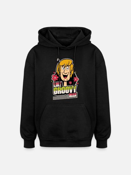 Scooby-Doo Shaggy Rogers & Siger Som Groovy Man - Oversize unisex hoodie - sort