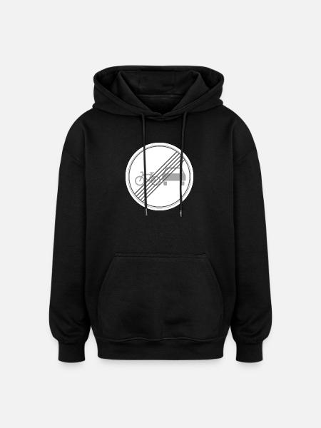 Overtaking by bike allowed again - Oversized Unisex Hoodie - black