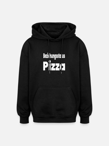 Pizza - Oversized Unisex Hoodie - Schwarz