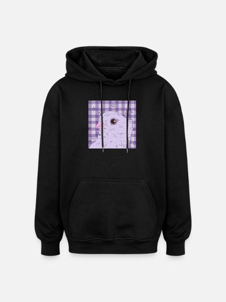 hübsche pink lila Taube - Oversized Unisex Hoodie - Schwarz