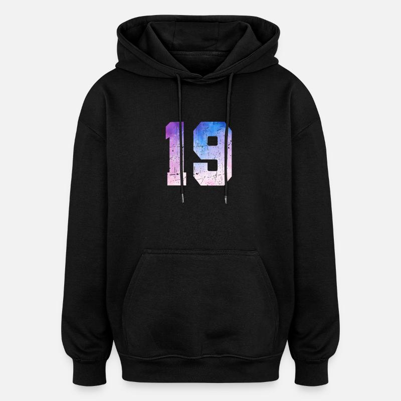 Issue 19 – 19th Anniversary Gift - Oversized Unisex Hoodie - black